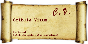 Czibula Vitus névjegykártya